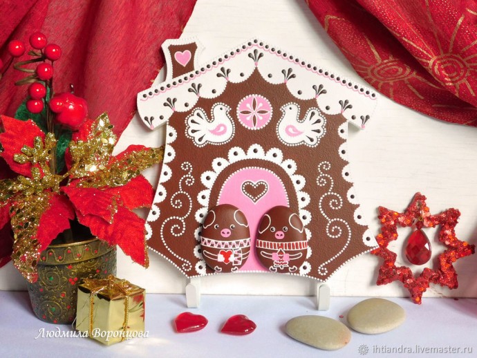 ​Создаём ключницу "Пряничный домик": часть 2