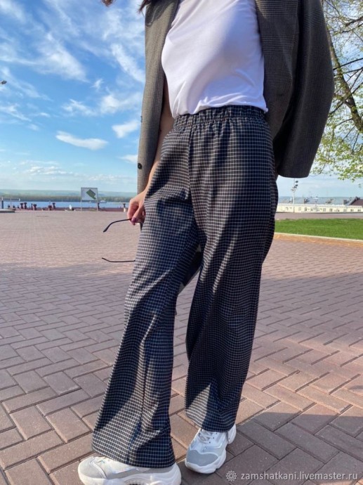Шьём простые брюки на резинке: часть 2
