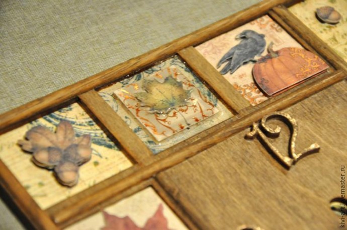 ​Декорирование часов "Золотая осень": часть 2