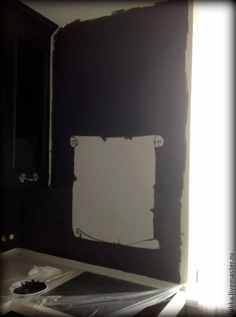 ​Роспись скинали кухни "Черно-белая графика": часть 2