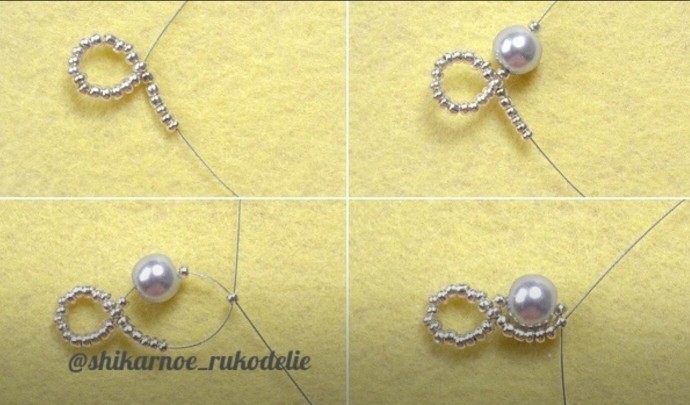 ​Стильное колье из жемчуга и бисера