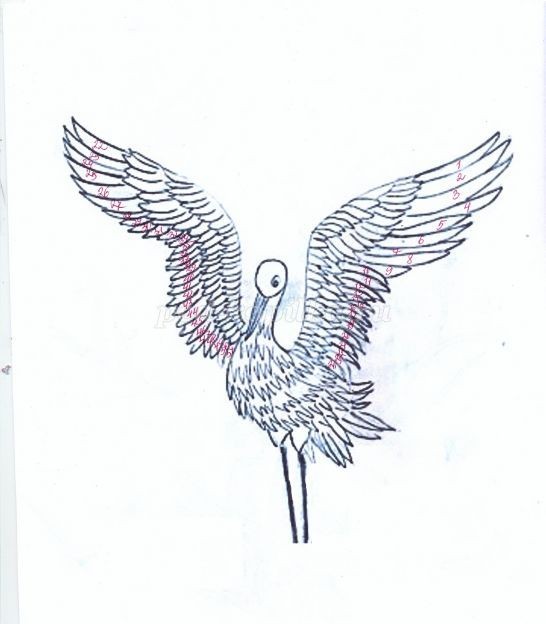 Панно из соломки "Прекрасный аист": часть 1