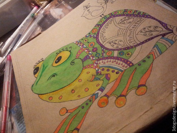 ​Рисуем орнамент на крафт-бумаге: часть 1