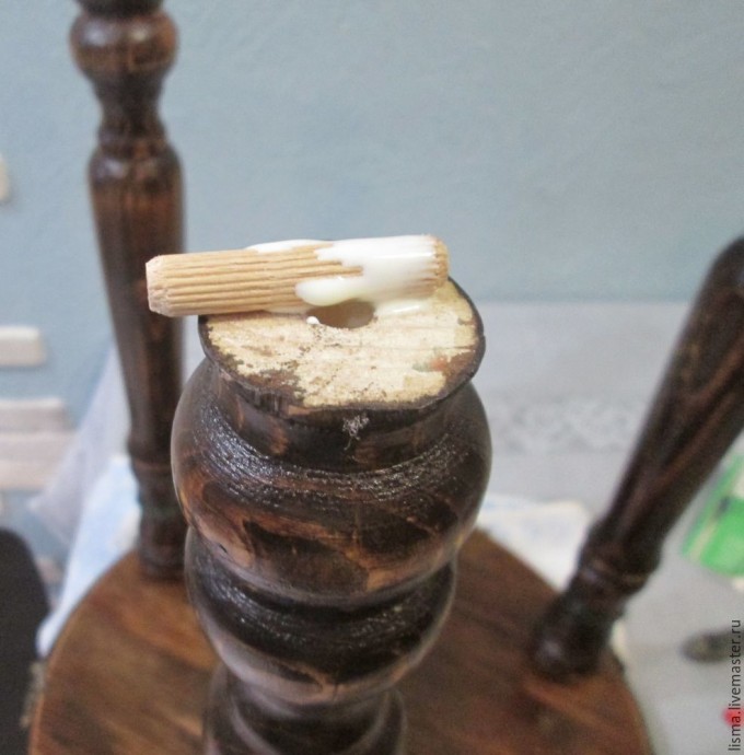 ​Мастерим кофейный столик с "коваными" элементами: часть 4