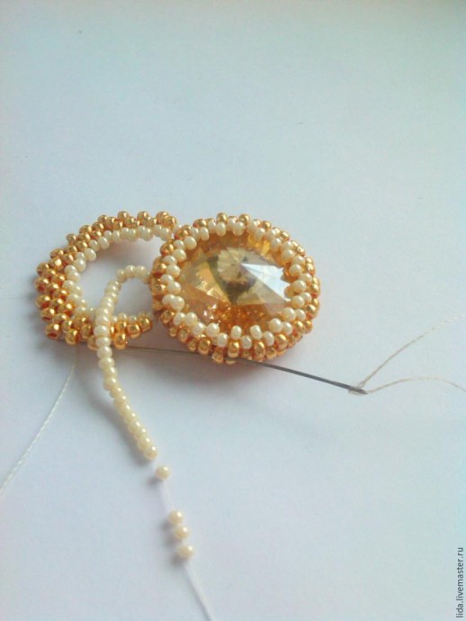 Создаем воздушные серьги "Golden Сrown": часть 1