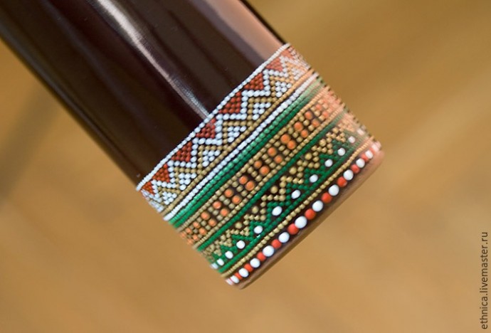 Точечная роспись бутылки в африканском стиле: часть 2