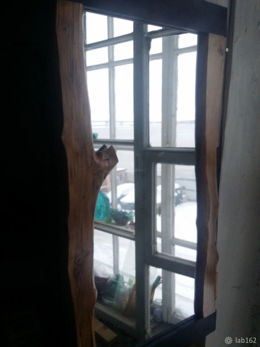 Как изготовить деревянную раму для зеркала в стиле Live edge