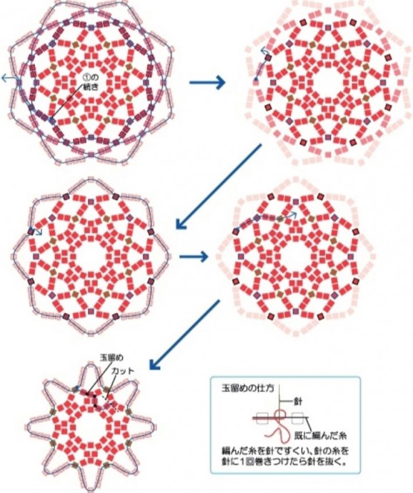 ​Объёмные розы из бисера