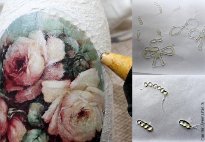 Декорируем стеклянную бутылку в технике декупажа