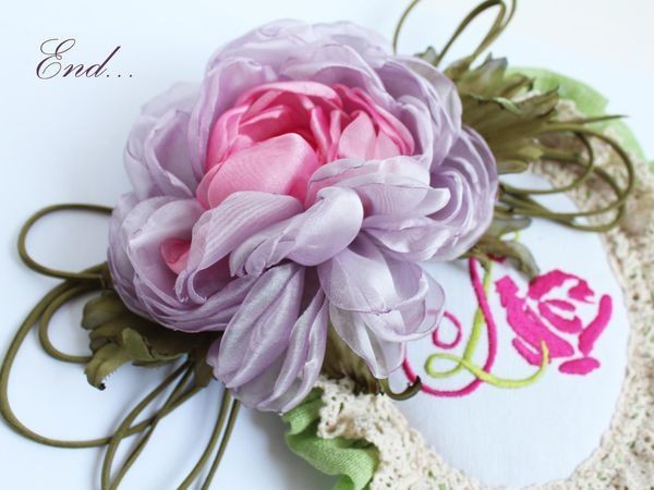 Мастер-класс: создаем нежный "Пион из вуали": часть 5