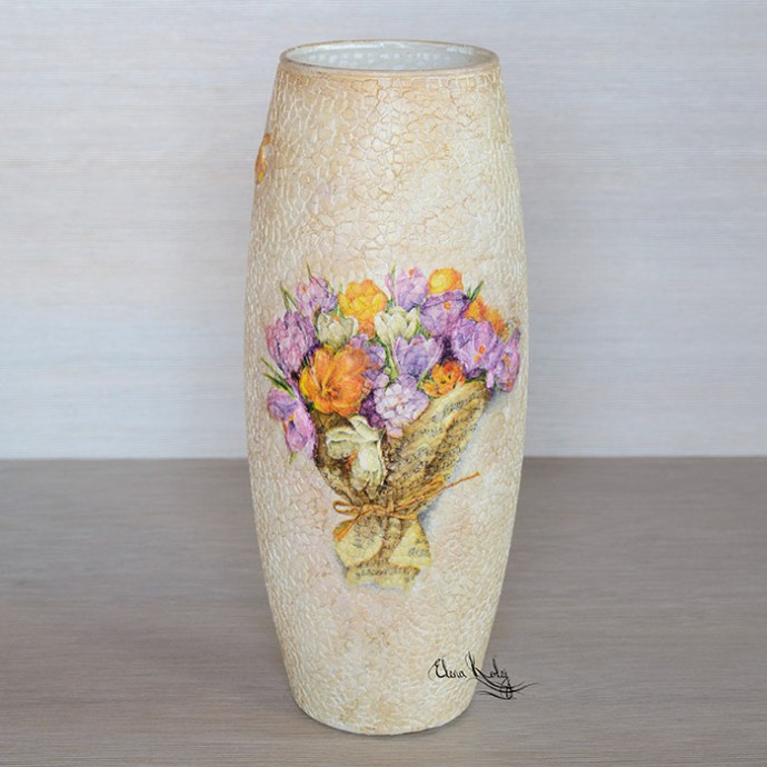 ​Декорируем вазу "Крокусы": часть 3