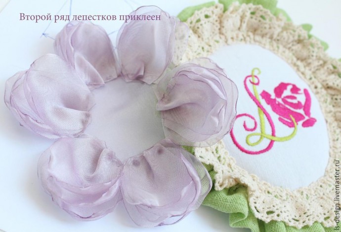 Мастер-класс: создаем нежный "Пион из вуали": часть 2