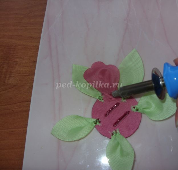 ​Цветок из шелка своими руками: часть 2