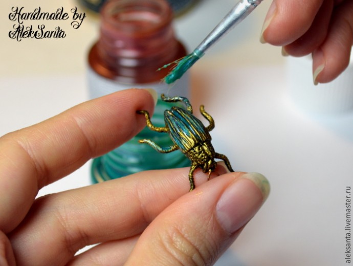 Жук из запекаемой полимерной глины: мастер-класс, часть 4