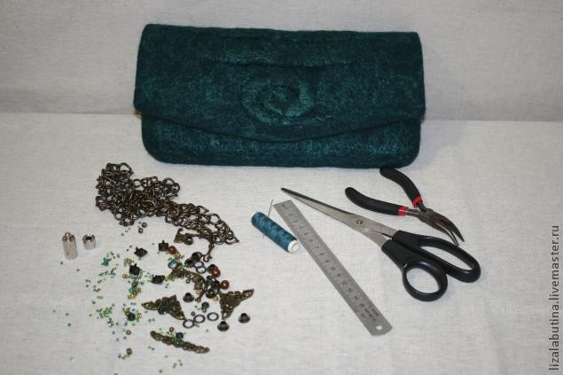 ​Валяный клатч: часть 6