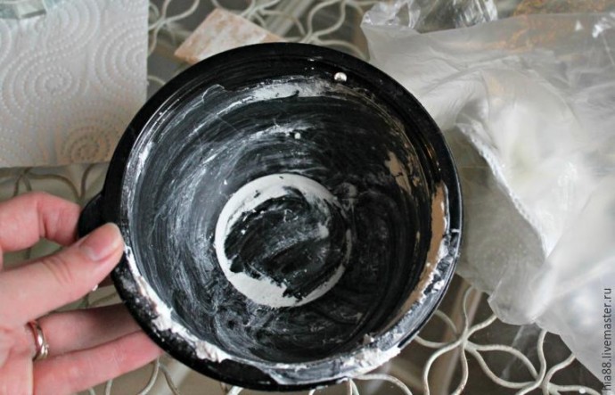 ​Декорируем стеклянные подсвечники мозаикой: часть 3