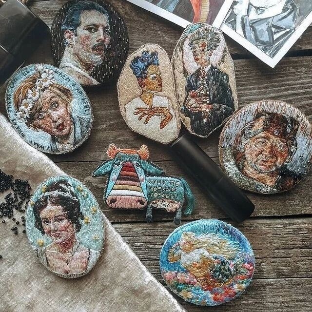 Вышитые брошки: идеи для вдохновенного творчества