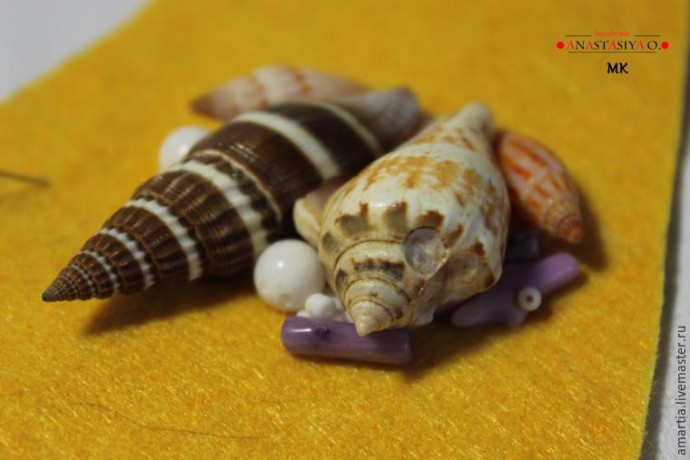 Сутажная брошь с ракушками: мастер-класс, часть 1