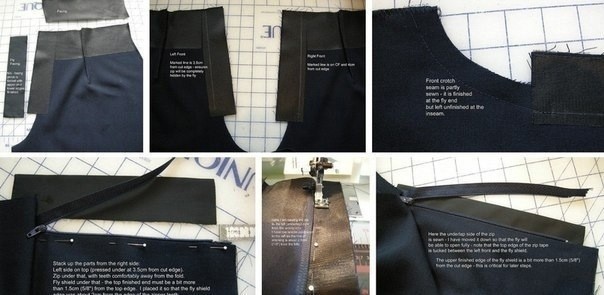 Молния на юбке или брюках с подкладкой