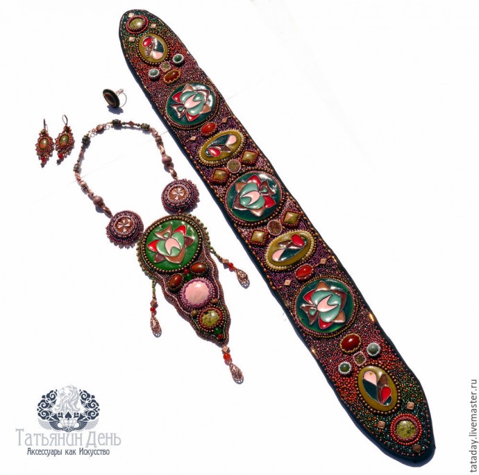 Создаем пояс с бисерной вышивкой: часть 5