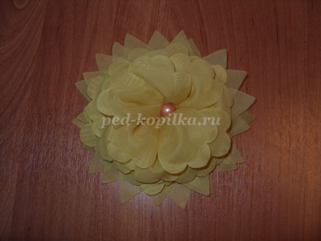 ​Цветок из шелка своими руками: часть 2