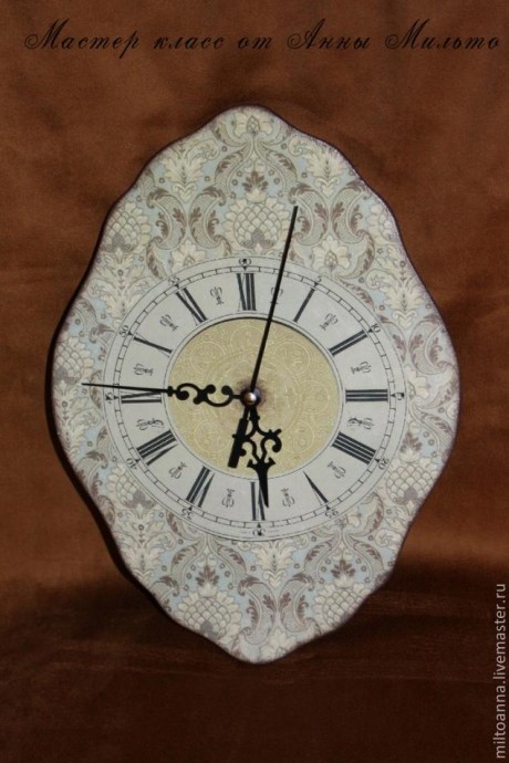 Часы в технике классического декупажа: часть 2