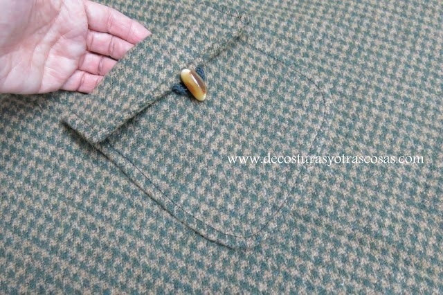 Накладной карман с цельнокроеным клапаном Накладной карман с цельнокроеным клапаном