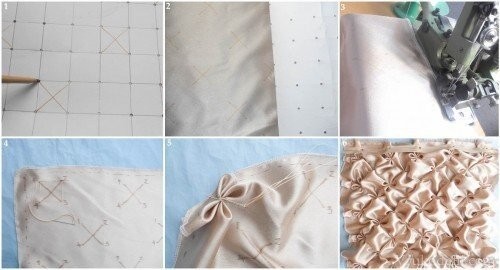 Подушка с буфами "Цветочек"