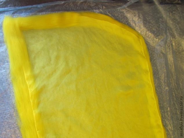 Валяние шарфа в технике нунофелтинг: часть 1