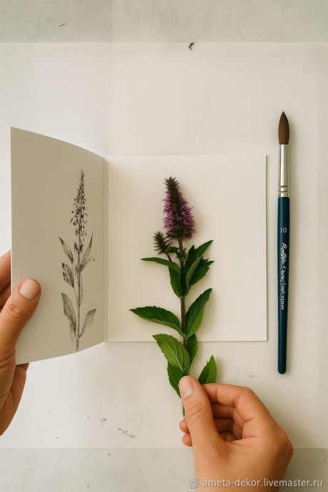 ​Как создать ботаническую монотипию: мастер-класс по переносу рисунка на бумагу