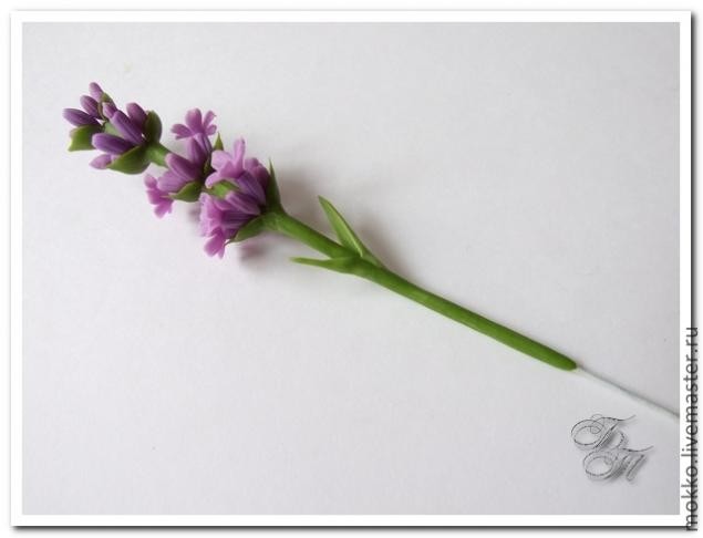 Лепим веточки лаванды из полимерной глины без использования молдов: часть 3