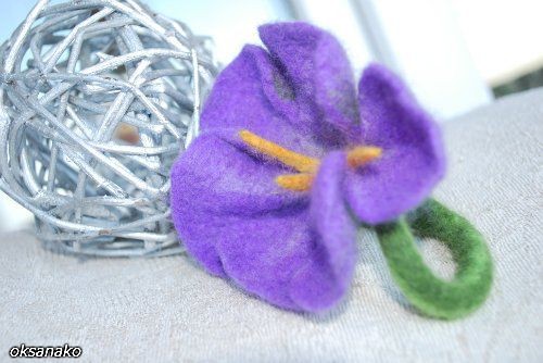 ​Мастер-класс по валянию цветка "Вьюнок": часть 6