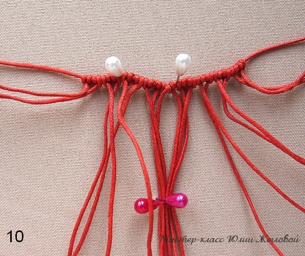 Плетёное сердечко в технике макраме: часть 1