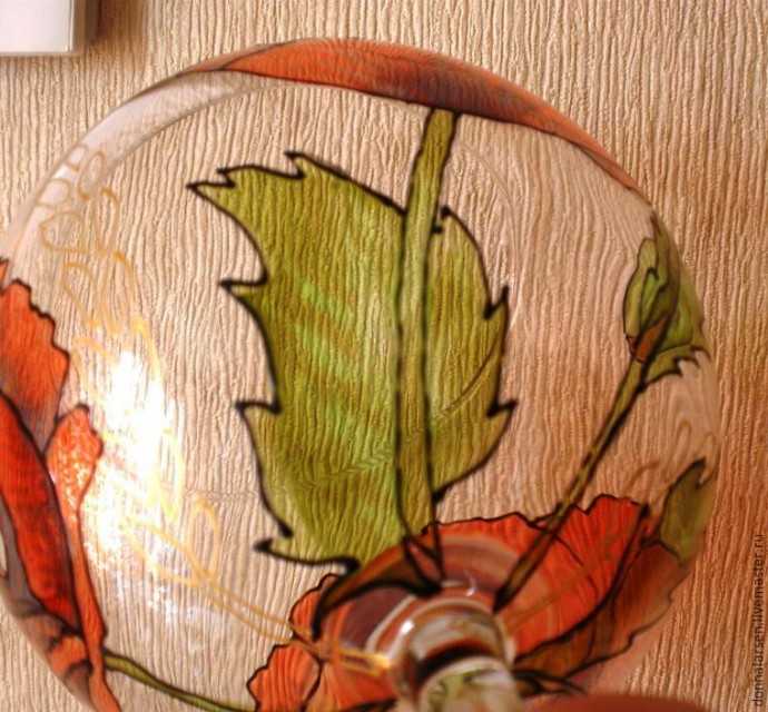 Рисуем маки на бокалах: часть 1