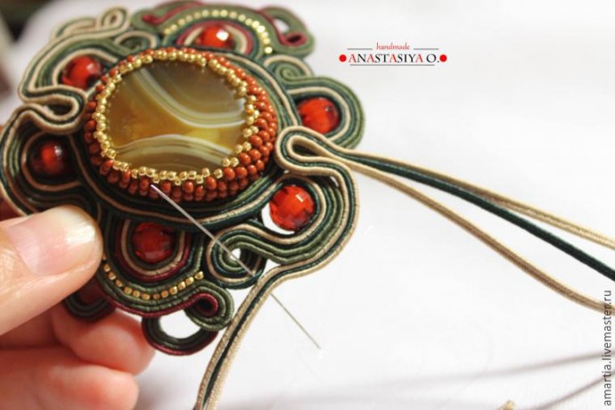 Создание шикарного сутажного браслета с агатом: часть 2