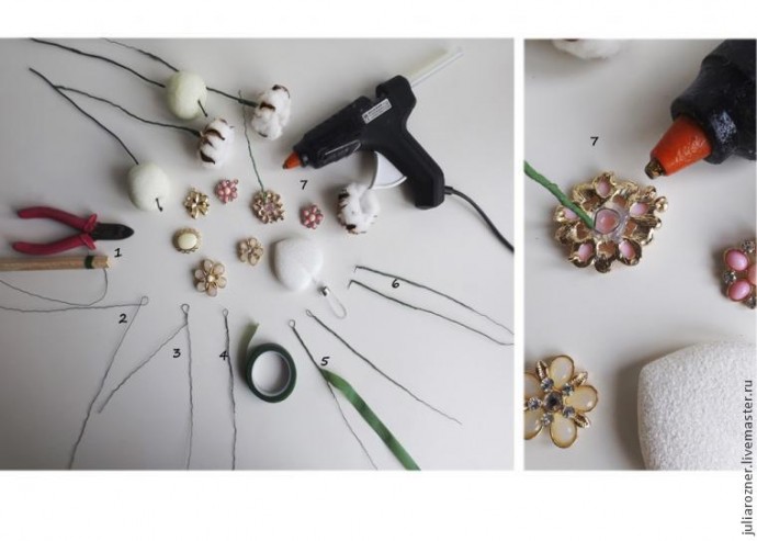 ​Мастерим свадебный букет: часть 2