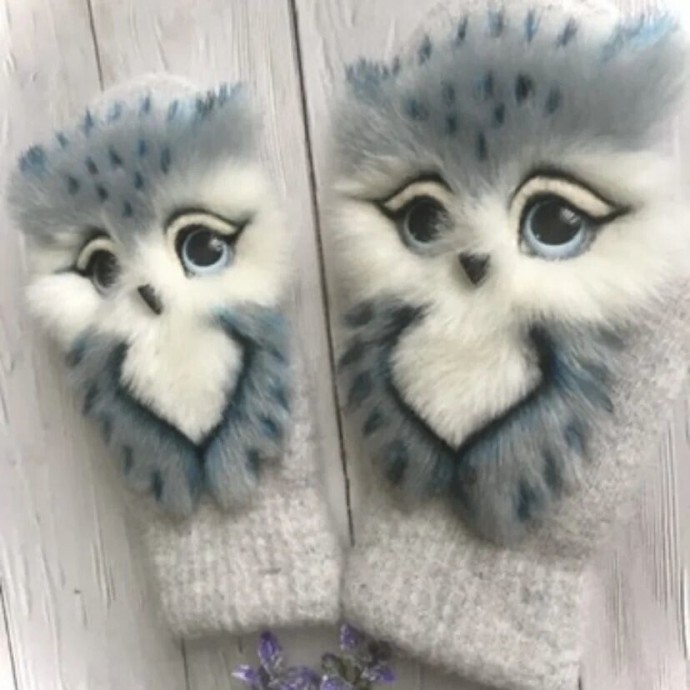 Варианты украшения варежек мехом Варианты украшения варежек мехом