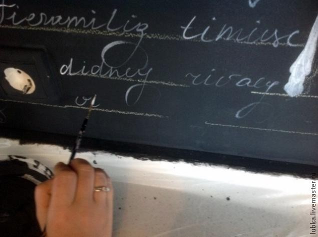 ​Роспись скинали кухни "Черно-белая графика": часть 2