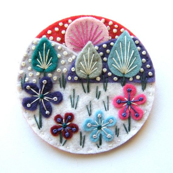 ​Вышивка по фетру