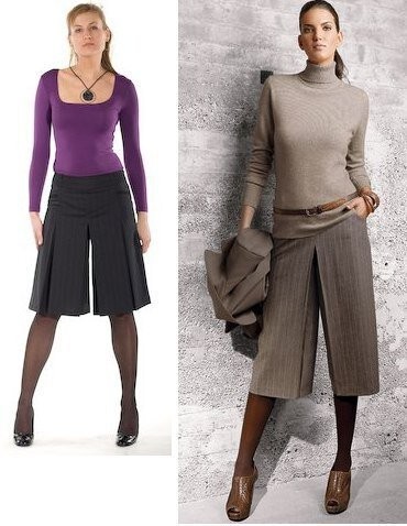 Юбка-брюки: построение выкройки