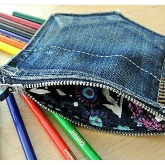 Что сделать из старых джинсов: пенал