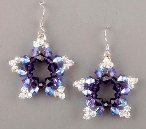 Серьги звёзды из биконуса