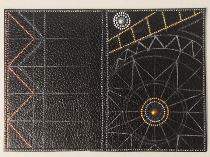 Точечная роспись обложки на паспорт: часть 3