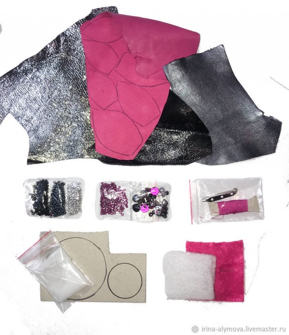 ​Делаем брошь-цветок из кожи: часть 1