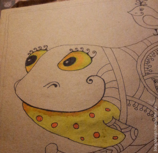 ​Рисуем орнамент на крафт-бумаге: часть 1