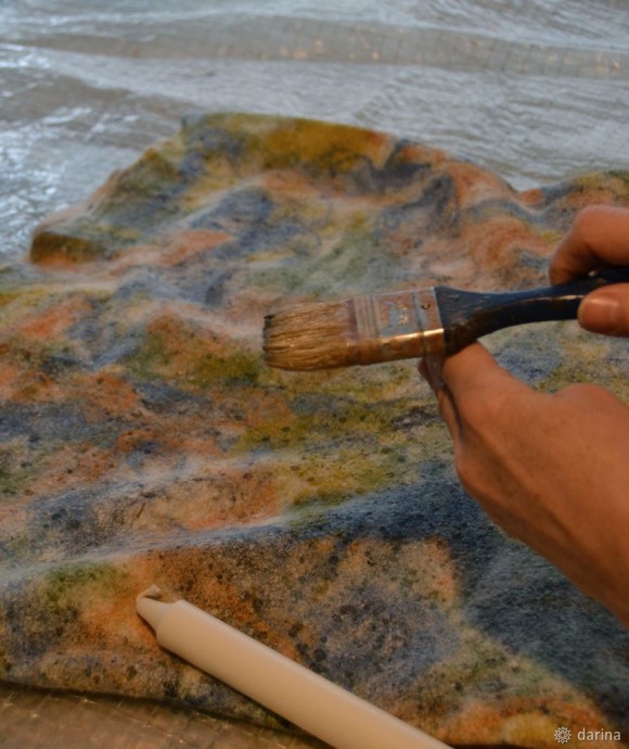 Учимся валять и окрашивать безрукавку: часть 2