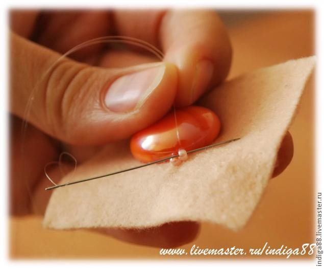 Солнечные серьги из бисера