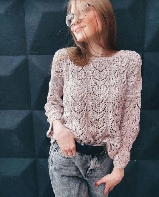 Очень красивый узор для спиц