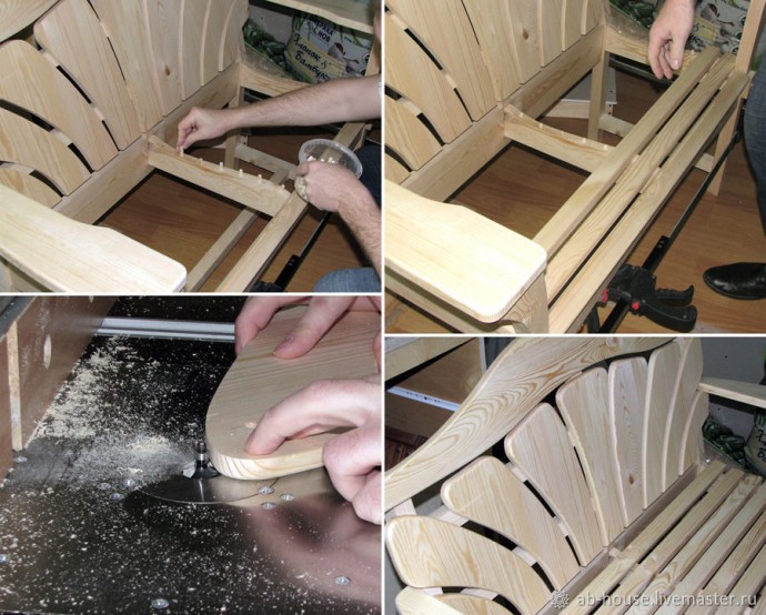 Мастерим дачную скамью "Полевая ромашка": часть 3
