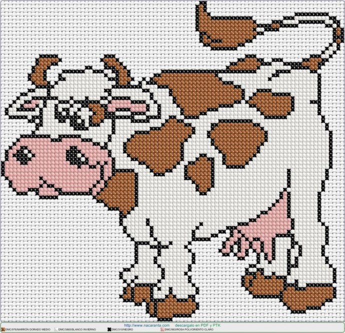 Вышиваем милых коровок